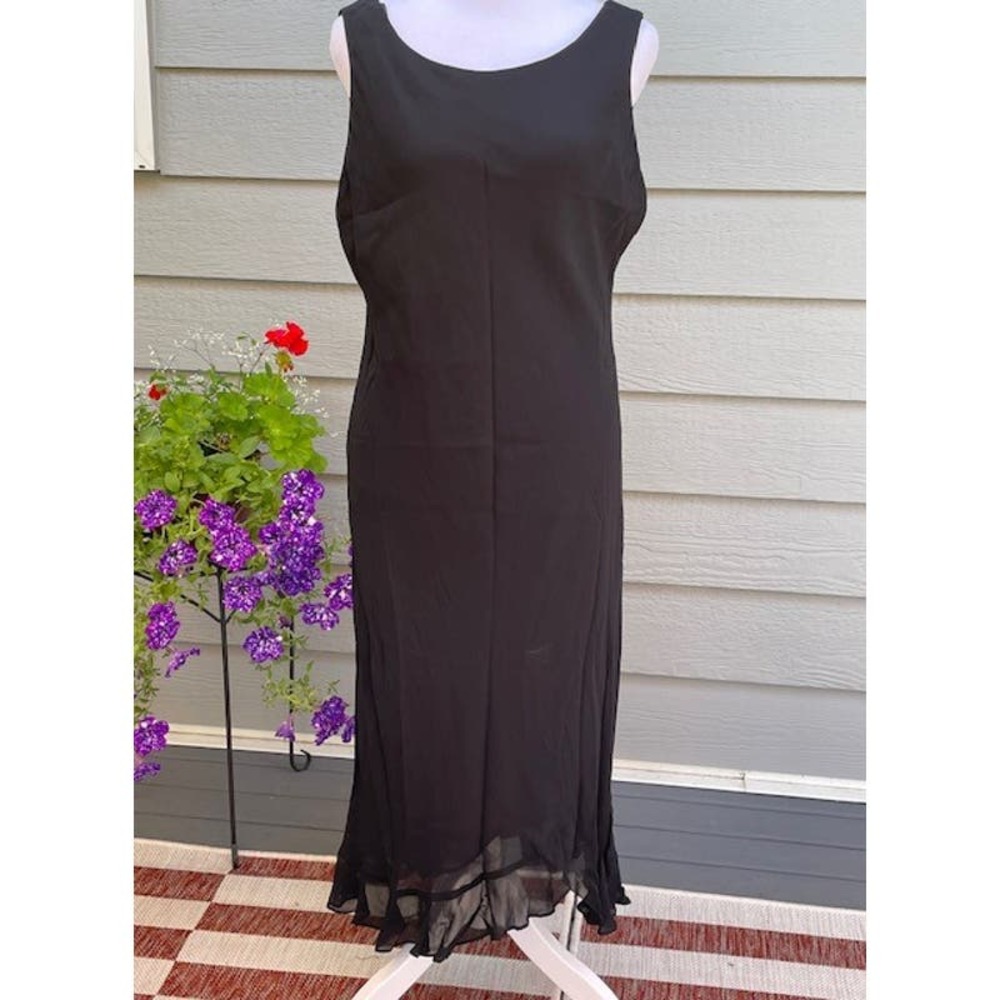 Donna‎ Ricco NY Black Sleeveless Crepe Dress Size 12
